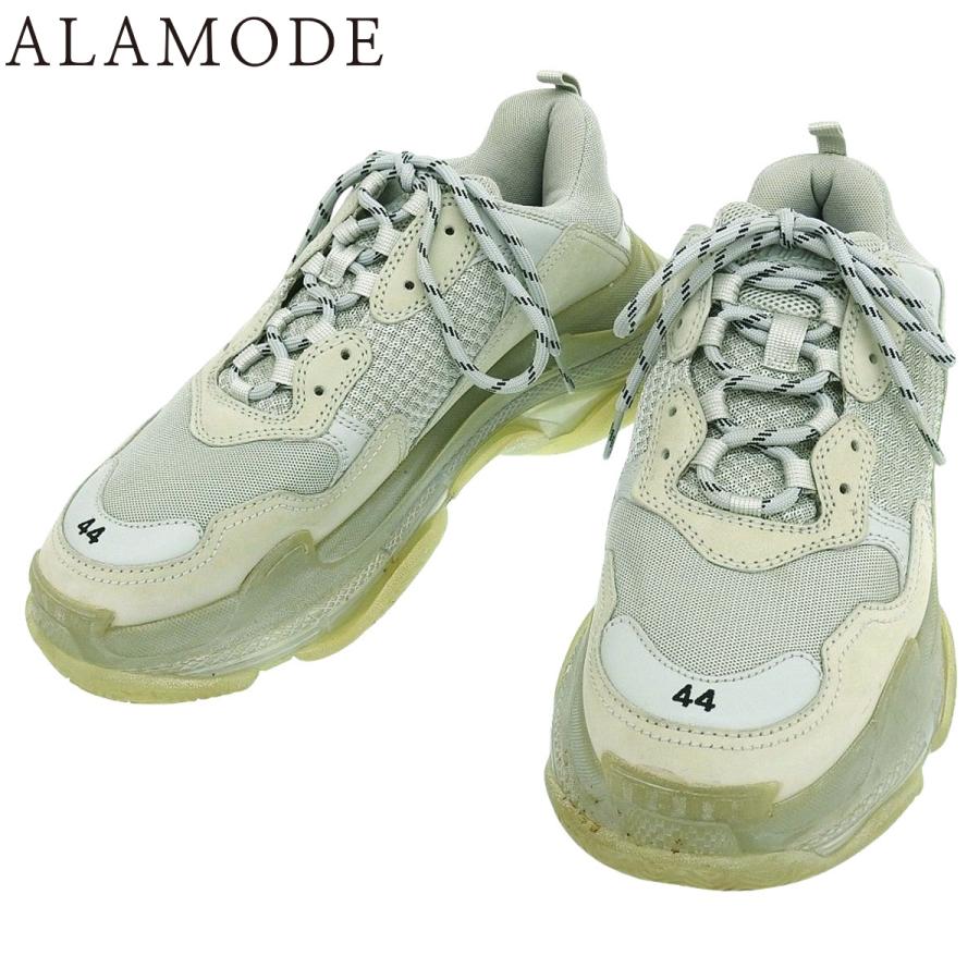 BALENCIAGA(バレンシアガ) トリプルエス クリアソールスニーカー スニーカー アパレル シューズ 靴 44 ポリエステル ポリウレタン グレー メンズ 40802164208【中古】【アラモード】 BALENCIAGA（バレンシアガ） トリプルエス クリアソールスニーカー