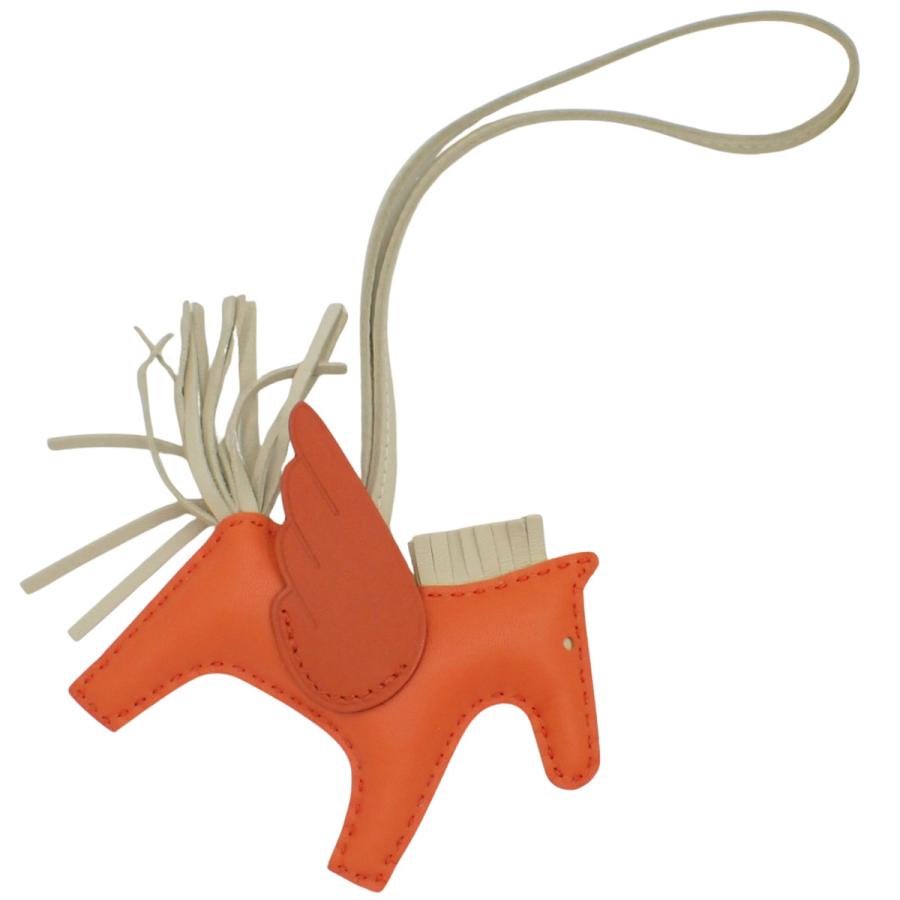 HERMES エルメス ペガサス PM Z刻印 チャーム オレンジ アニョーミロ