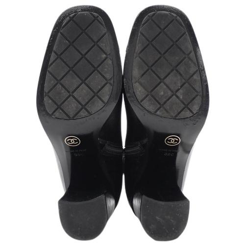 CHANEL(シャネル) 19A チェーン アンクル ショートブーツ ブーツ 38 レザー ブラック黒 G35008 レディース 4080216429【アラモード】の画像