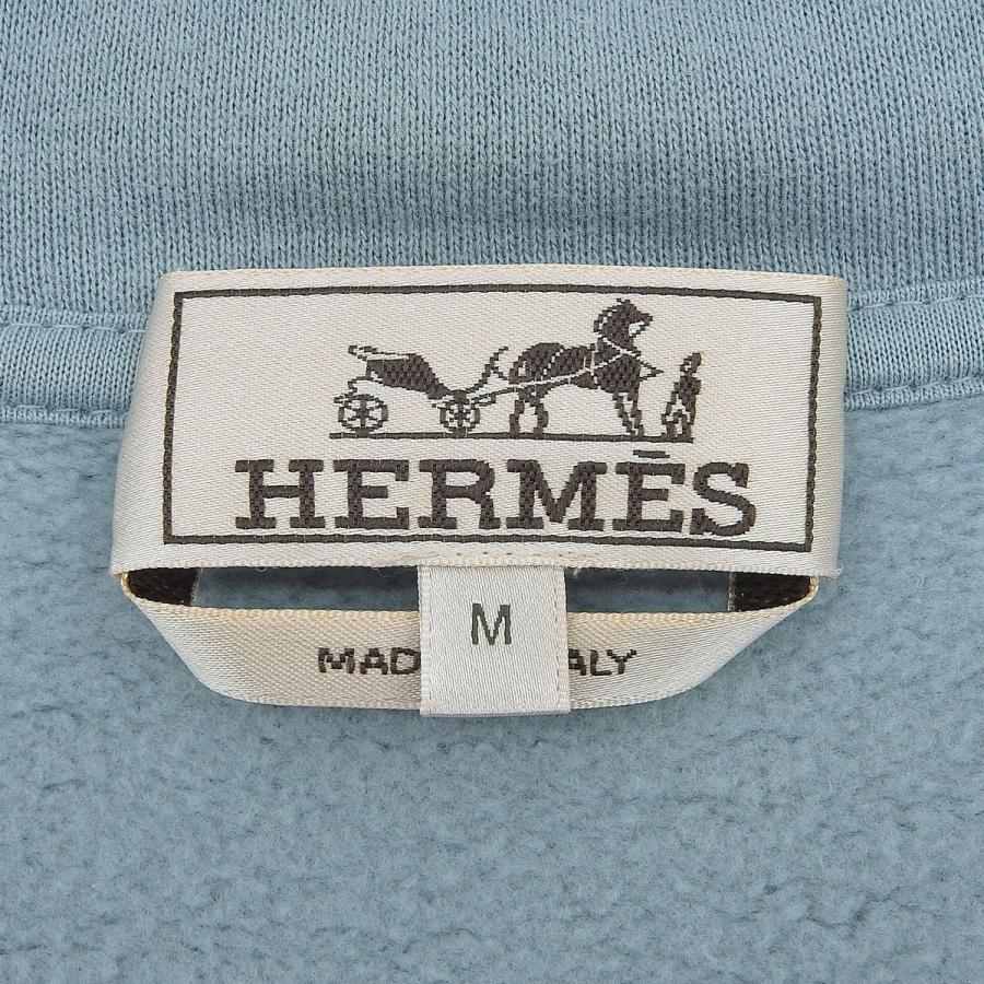 HERMES（エルメス） ランH フードスウェット パーカー ライトブルー