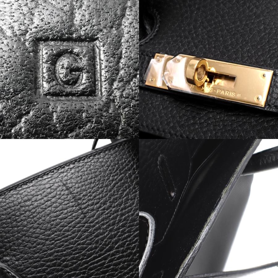HERMES(エルメス) バーキン35 ブラック黒 アルデンヌ ゴールド金具 □G刻印 ハンドバッグ トートバッグ レディース 40802164542【中古】【アラモード】 HERMES（エルメス） バーキン35 ブラック黒 アルデンヌ ゴールド金具