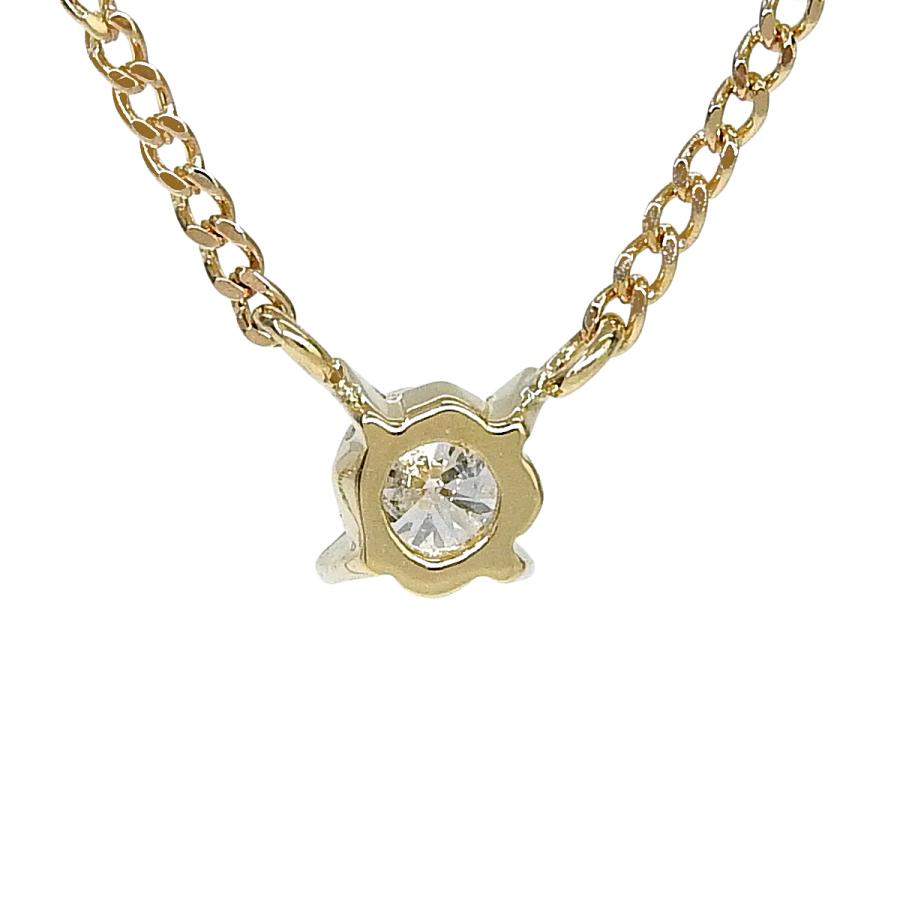 D0.11 ダイヤ ネックレス イエローゴールド K18YG 1.7g アクセサリー 