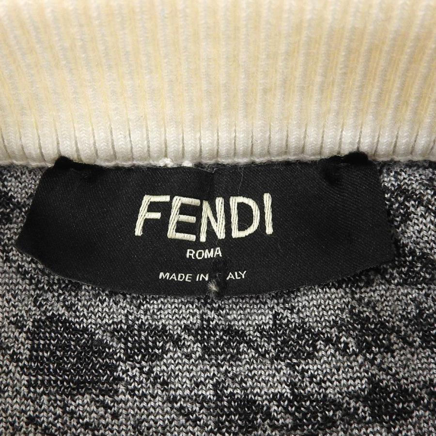 FENDI(フェンディ) 千鳥格子柄 ハイゲージニット セーター 2022年 46 ウール ブラック アイボリー FZX089 AL3Y 40802165337【アラモード】_2