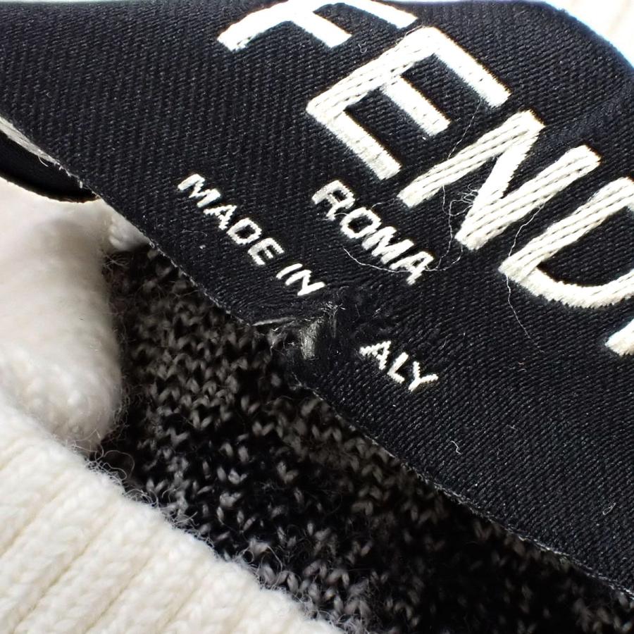 FENDI(フェンディ) 千鳥格子柄 ハイゲージニット セーター 2022年 46 ウール ブラック アイボリー FZX089 AL3Y 40802165337【アラモード】_5