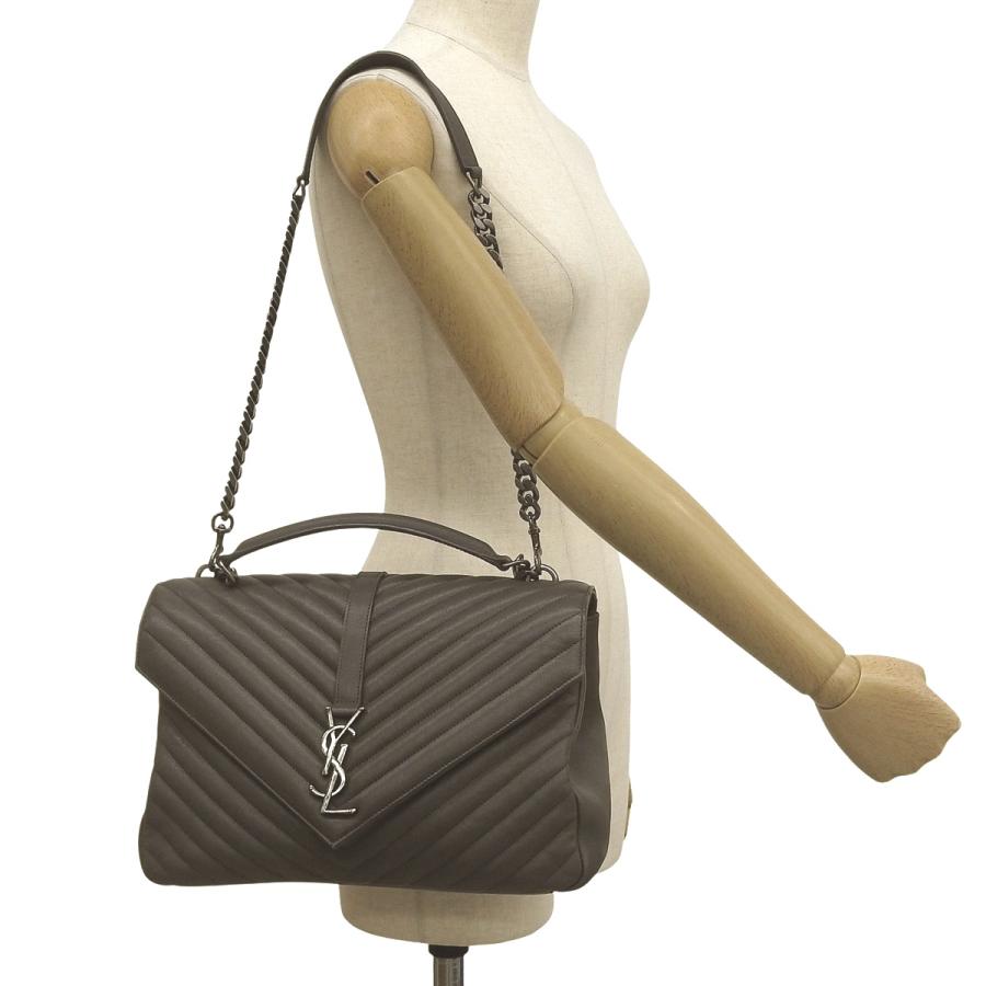 サンローランパリ ワンハンドルバッグ YSL ロゴ Vステッチ 2WAY