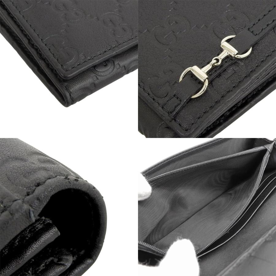 【美品】GUCCI 長財布　二つ折り　グッチシマ　レザー　ブラック　プレート GUCCI（グッチ） 最新作!! メンズ 長財布 グッチシマ ラウンドジップ