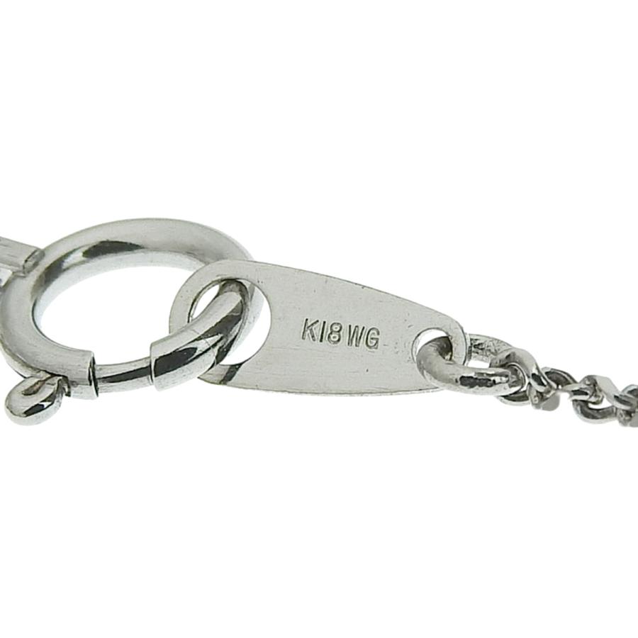 球体 パヴェダイヤモンド ネックレス ホワイトゴールド K18WG ジュエリー パヴェボール シルバー銀 レディース 40802165845【アラモード】_4