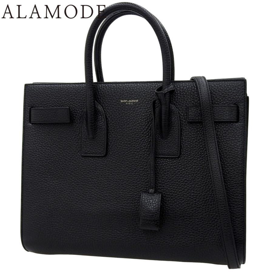 【期間限定大幅値下げ】YSL 黒 レザーハンドバッグ SAINT LAURENT PARIS(サンローランパリ) サックドジュール スモール