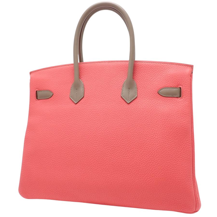HERMES(エルメス) バーキン カザック35 ローズジャイプール アルジル エトゥープ ピンク グレージュ ベージュ トリヨンクレマンス ヴォースイフト パラジウム金具 マットシルバー金具 □P刻印 ハンドバッグ トートバッグ レディース 40802166794【アラモード】 HERMES（エルメス） バーキン カザック35 ローズジャイプール アルジル