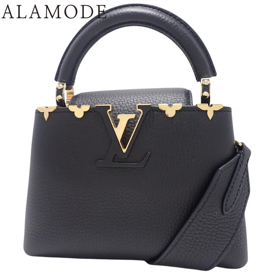LOUIS VUITTON(ルイ・ヴィトン) カプシーヌMINI ハンドバッグ 2WAY ショルダー 肩掛け 斜め掛け ミニ トリヨンレザー ノワール ブラック黒 ゴールド金具 M56669 レディース 40802167239【中古】【アラモード】 LOUIS VUITTON（ルイ・ヴィトン） カプシーヌMINI ハンドバッグ 2WAY