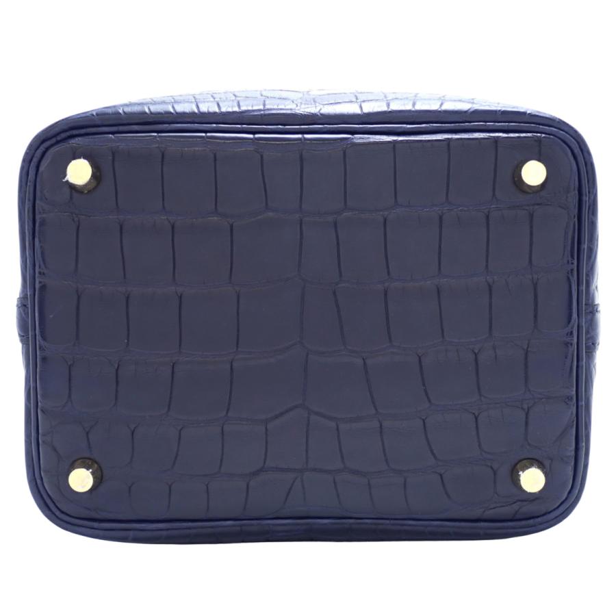 エルメス パンチング レザー マット KEZAKO HERMES（エルメス） ピコタンロックPM ブルーマリン ネイビー紺