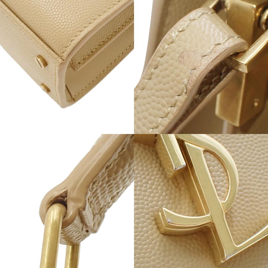 SAINT LAURENT PARIS(サンローランパリ) カサンドラ ミニ トップハンドル ハンドバッグ 2WAY ショルダー 肩掛け 斜め掛け レザー ベージュ ゴールド金具 623931 レディース 40802167927【中古】【アラモード】 サンローランパリ カサンドラ ミニ トップハンドル ハンドバッグ 2WAY
