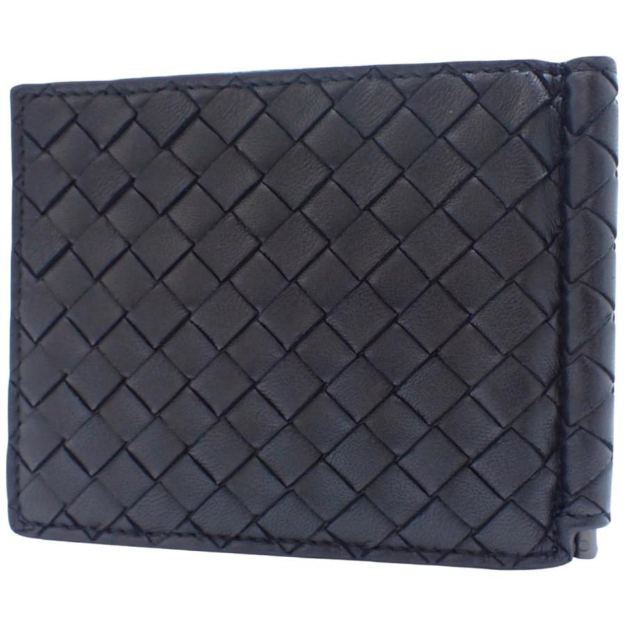 ボッテガ・ヴェネタ イントレチャート マネークリップ付き二つ折り