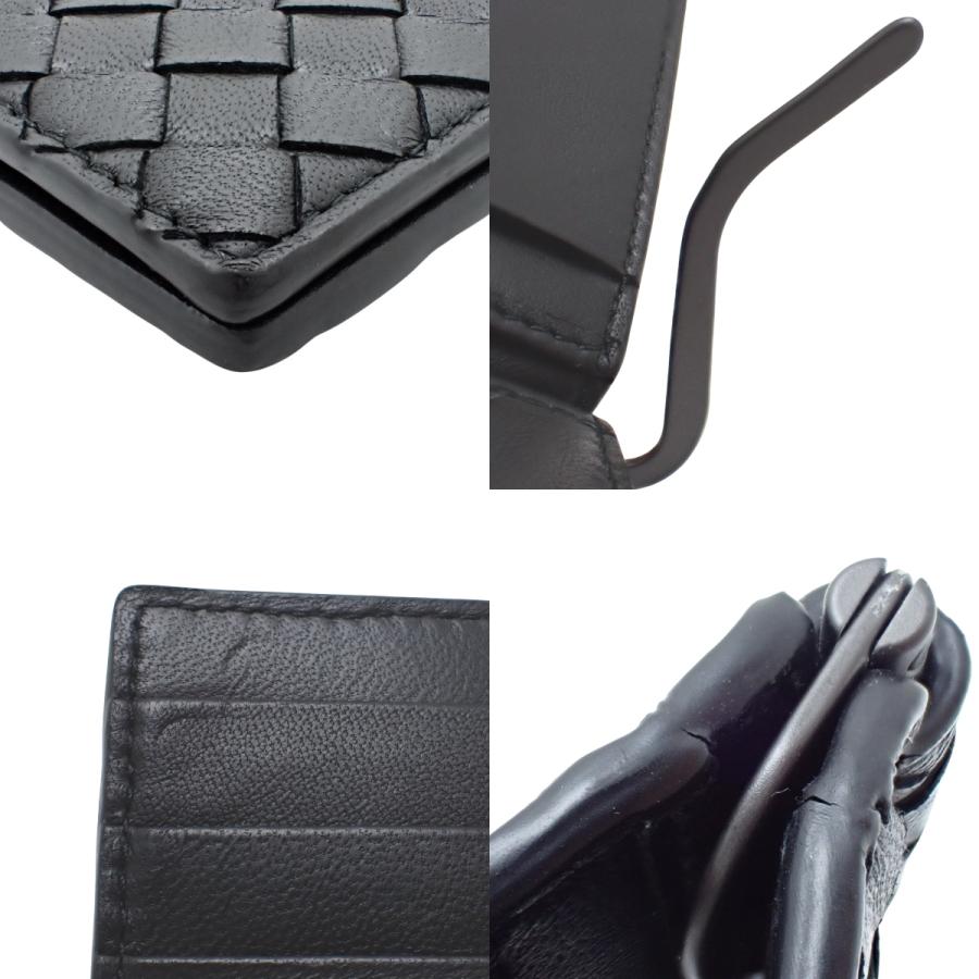 ボッテガ・ヴェネタ イントレチャート マネークリップ付き二つ折り