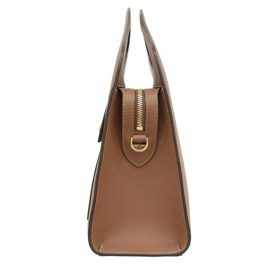 S*P様 Burberrys ハンドバッグ ブラウン レザー BURBERRY（バーバリー） ミディアム トップステッチ ポケットバッグ