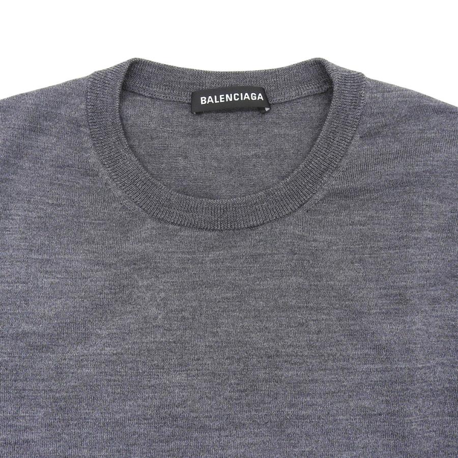 ？*様 BALENCIAGA クルーネック ニット グレー Sサイズ BALENCIAGA（バレンシアガ） クルーネックニット セーター S ウール