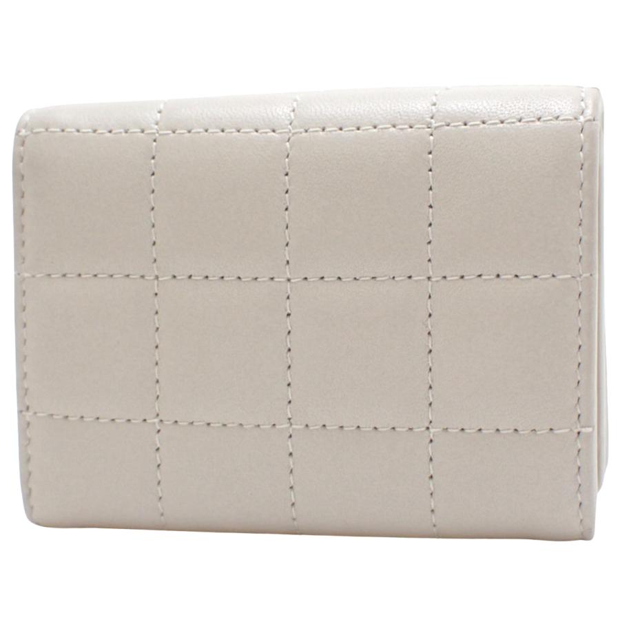 SAINT LAURENT PARIS(サンローランパリ) カサンドラ マトラッセ 3つ折りウォレット コンパクトウォレット 小物 三つ折り 財布 レザー ライトグレー ゴールド金具 787557 レディース 40802170128【中古】【アラモード】 サンローランパリ カサンドラ マトラッセ 3つ折りウォレット 三つ折り