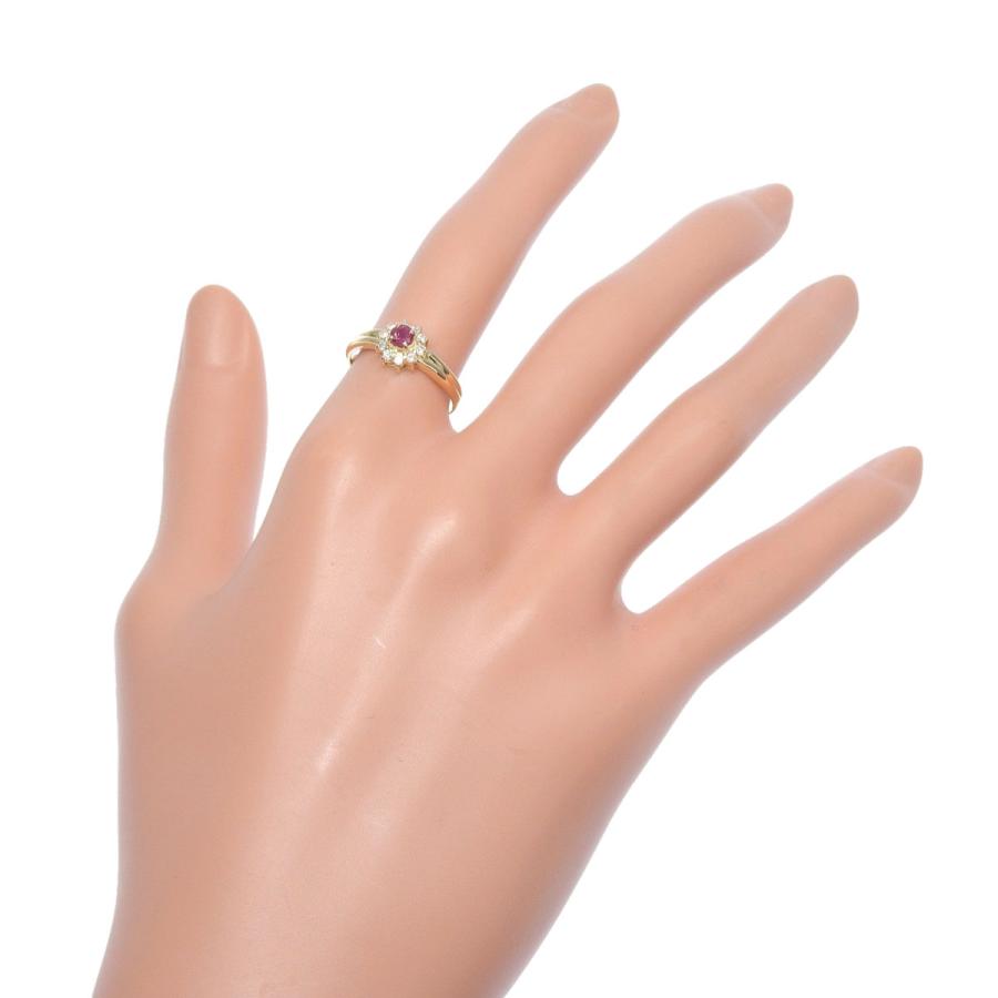 R0.28/D0.13 ルビー ダイヤモンド リング イエローゴールド K18YG 2.5g 指輪 12(52)号 ゴールド金 レッド赤 40802170498【アラモード】 |  | 01