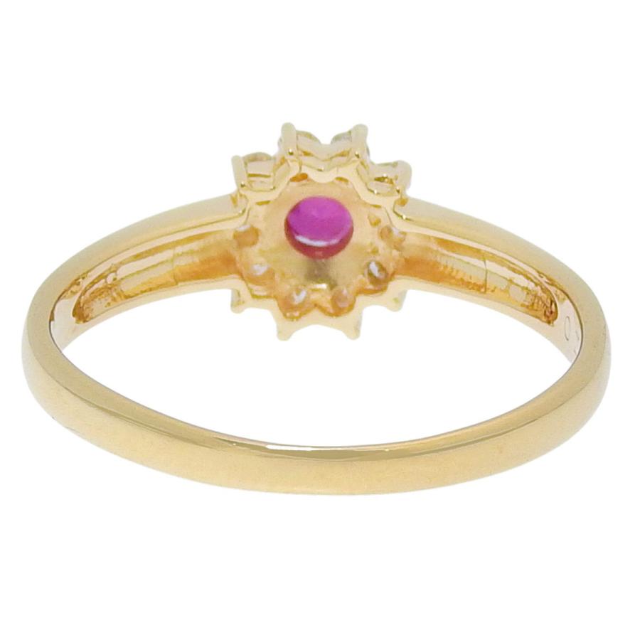 R0.28/D0.13 ルビー ダイヤモンド リング イエローゴールド K18YG 2.5g 指輪 12(52)号 ゴールド金 レッド赤 40802170498【アラモード】 |  | 02