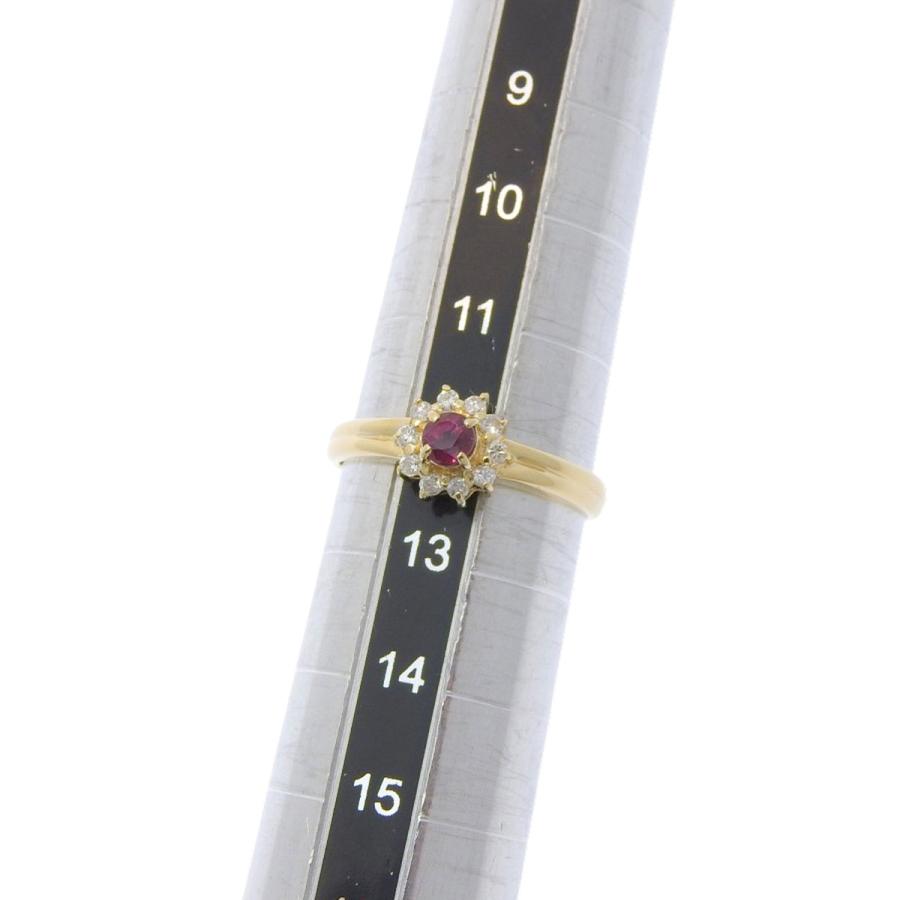 R0.28/D0.13 ルビー ダイヤモンド リング イエローゴールド K18YG 2.5g 指輪 12(52)号 ゴールド金 レッド赤 40802170498【アラモード】 |  | 04