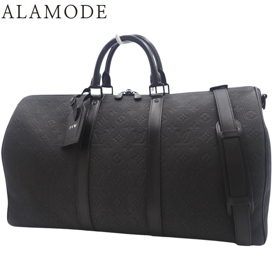 LOUIS VUITTON(ルイ・ヴィトン) モノグラム・アンプラント キーポル･バンドリエール50 ボストンバッグ 2WAY ショルダー 肩掛け トラベル モノグラムアンプラント ブラック黒 ブラック金具 M59025 メンズ 40802170761【中古】【アラモード】 LOUIS VUITTON（ルイ・ヴィトン） モノグラム・アンプラント キーポル