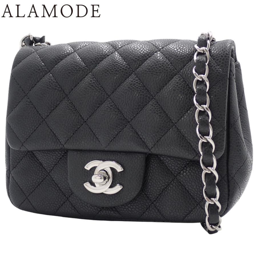 シャネル チェーンショルダーバッグ ミニマトラッセ ココマーク キャビアスキン A35200 CHANEL 黒 CHANEL（シャネル） マトラッセ ココマーク チェーンショルダーバッグ