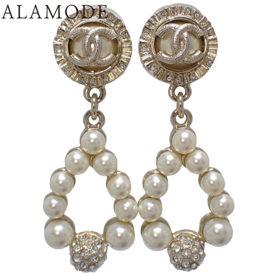 CHANEL シャネル ティアドロップ ココマーク ピアス CHANEL（シャネル） ココマーク ティアドロップ ピアス フェイクパール
