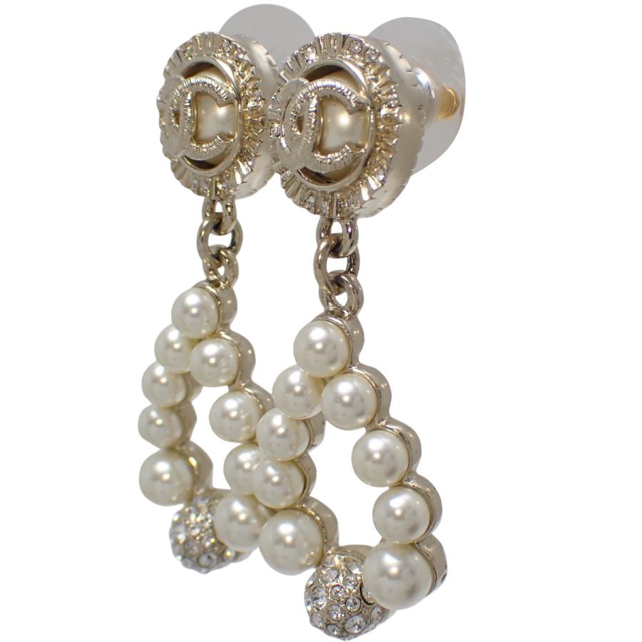 CHANEL シャネル ティアドロップ ココマーク ピアス CHANEL（シャネル） ココマーク ティアドロップ ピアス フェイクパール