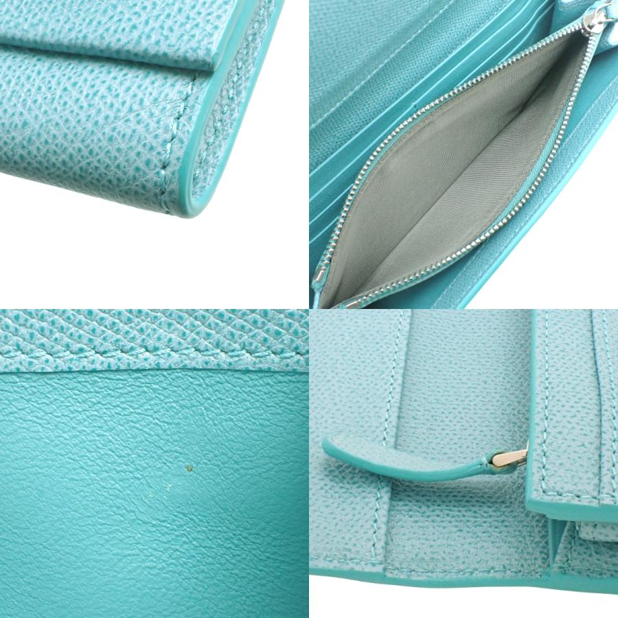 TIFFANY&Co.(ティファニー) コンチネンタルフラップ ウォレット ロングウォレット 長財布 二つ折り 2つ折り 小物 レザー ティファニーブルー ライトブルー水色 シルバー金具 レディース 40802171440【中古】【アラモード】 TIFFANY&Co.（ティファニー） コンチネンタルフラップ ウォレット 長