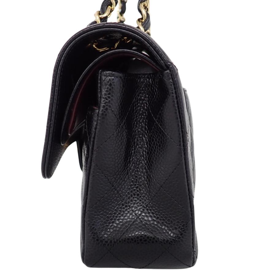CHANEL(シャネル) マトラッセ ココマーク Wフラップ23 チェーンショルダーバッグ ショルダーバッグ 肩掛け 2WAY ダブルフラップ キャビアスキン ブラック黒 ゴールド金具 A01113 レディース 40802171755【中古】【アラモード】 CHANEL（シャネル） マトラッセ ココマーク Wフラップ23 チェーン