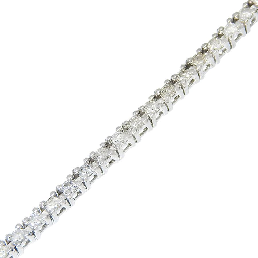D1.00 テニスダイヤモンドブレスレット ホワイトゴールド K18WG 5.8g レディース 40802172722【中古】【アラモード】_2