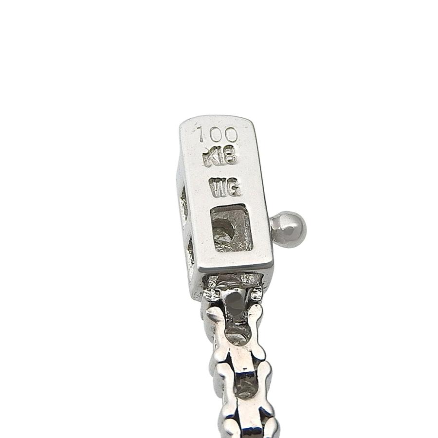 D1.00 テニスダイヤモンドブレスレット ホワイトゴールド K18WG 5.8g レディース 40802172722【中古】【アラモード】_4