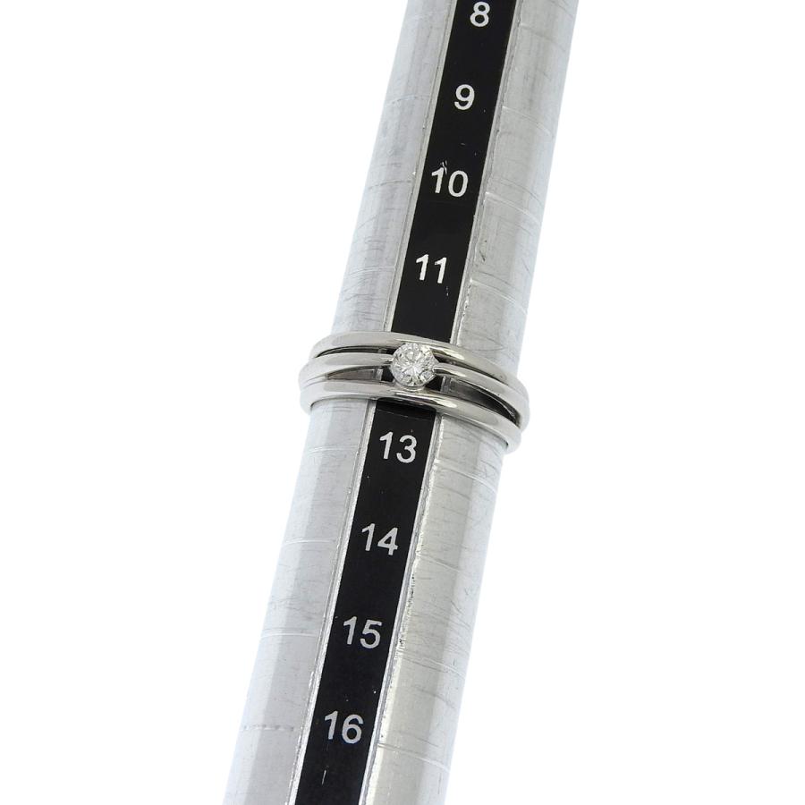 D0.20 ダイヤモンドリング ホワイトゴールド K18WG 12(52)号 4.4g 指輪