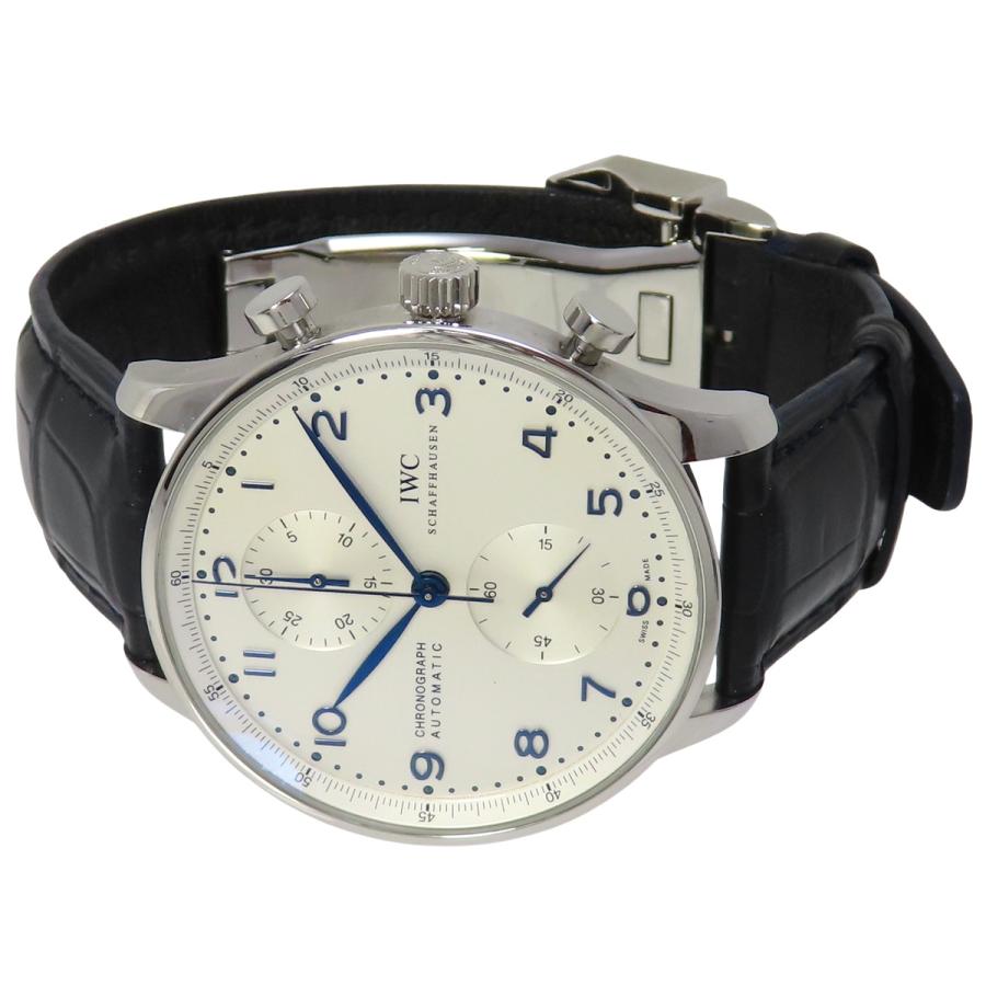 IWCポルトギーゼ・クロノグラフ IW371446 SS/革 シルバー 自動巻き メンズ 40802172780【中古】【アラモード】 | IWC SCHAFFHAUSEN | 01