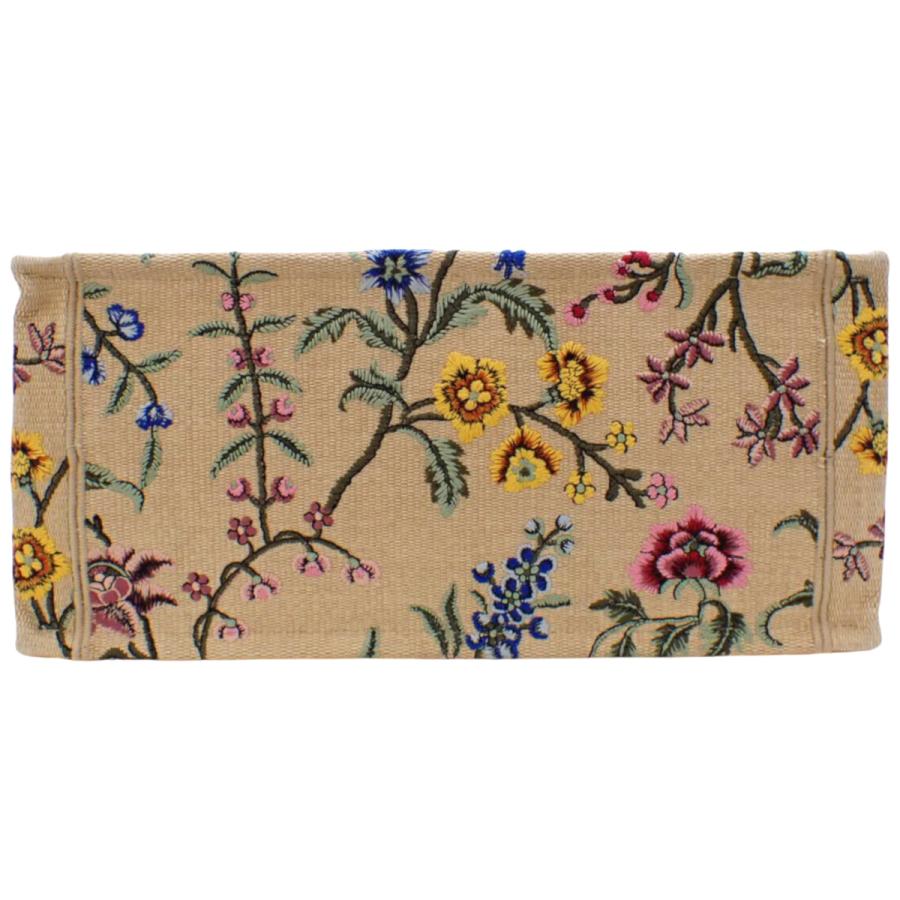 Christian Dior 花柄刺繍 ネイビー アンサンブル Dior(クリスチャンディオール) ブックトート ミディアム プティット
