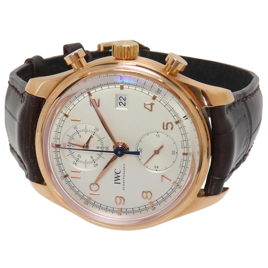 【2023年保証書付】IWC　ポルトギーゼ クロノグラフ  IW390402 PG/革 ホワイト 自動巻き メンズ 40802172921【中古】【アラモード】 | IWC SCHAFFHAUSEN | 01