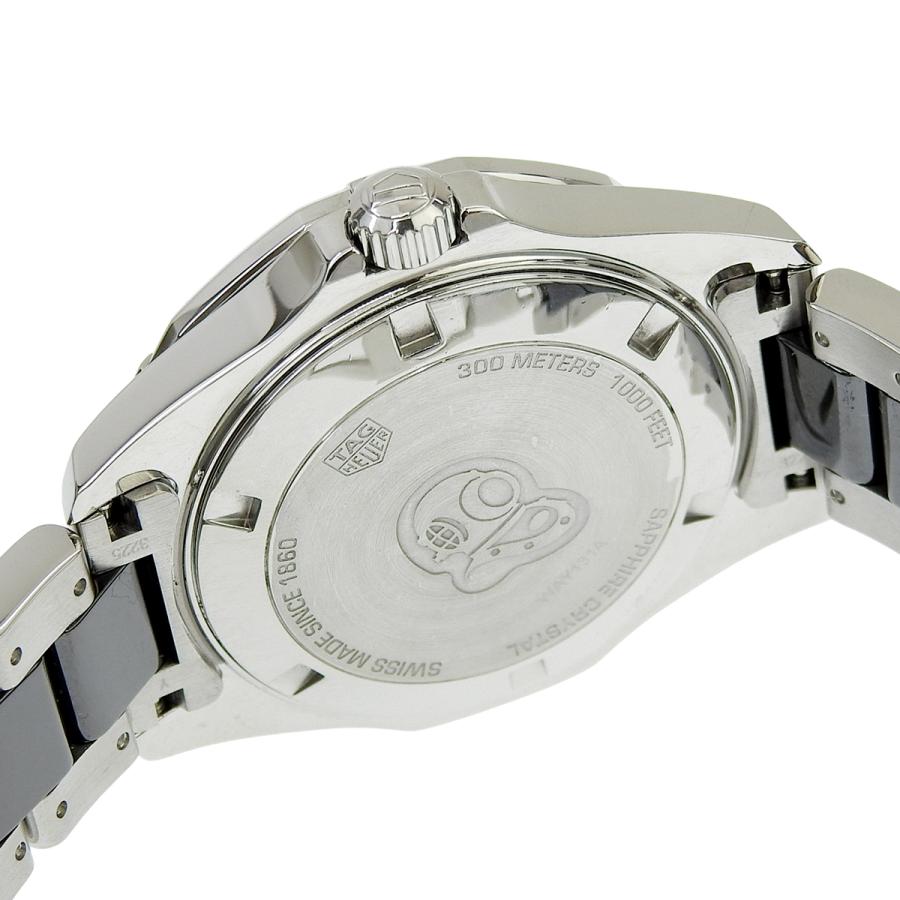 タグホイヤー アクアレーサー WAY131A.BA0913 SS/CE ブラック クオーツ レディース 40802172967【中古】【アラモード】の画像