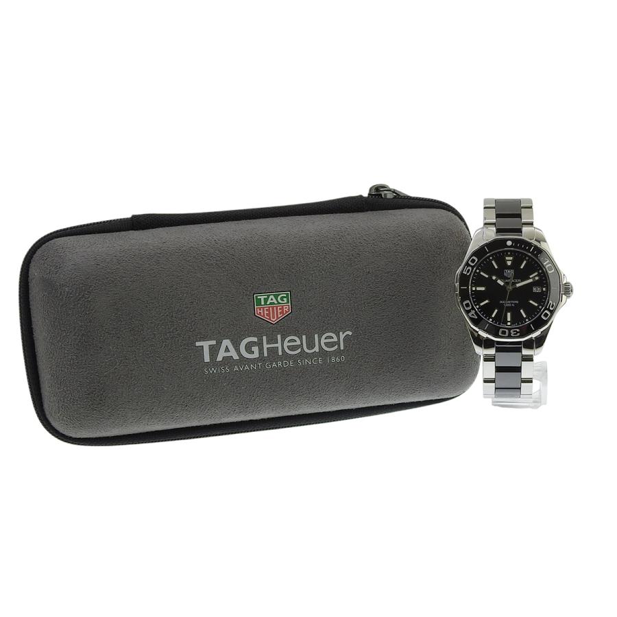 タグホイヤー アクアレーサー WAY131A.BA0913 SS/CE ブラック クオーツ レディース 40802172967【中古】【アラモード】の画像