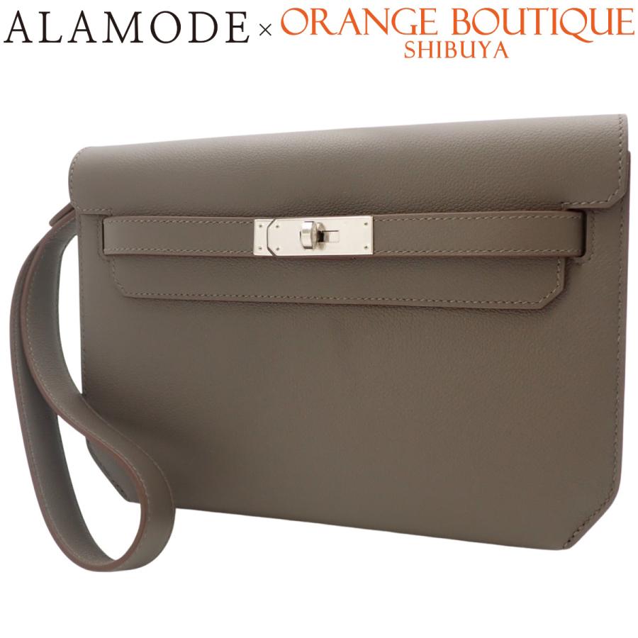 【未使用】HERMES(エルメス) ケリーデペッシュ25 エタン グレージュ エバーカラー パラジウム金具 シルバー金具 Z刻印 クラッチバッグ/セカンドバッグ 手持ちカバン かばん 鞄 レディース 40802173173【アラモード】 HERMES（エルメス） 【未使用】エルメス ケリーデペッシュ25 エタン