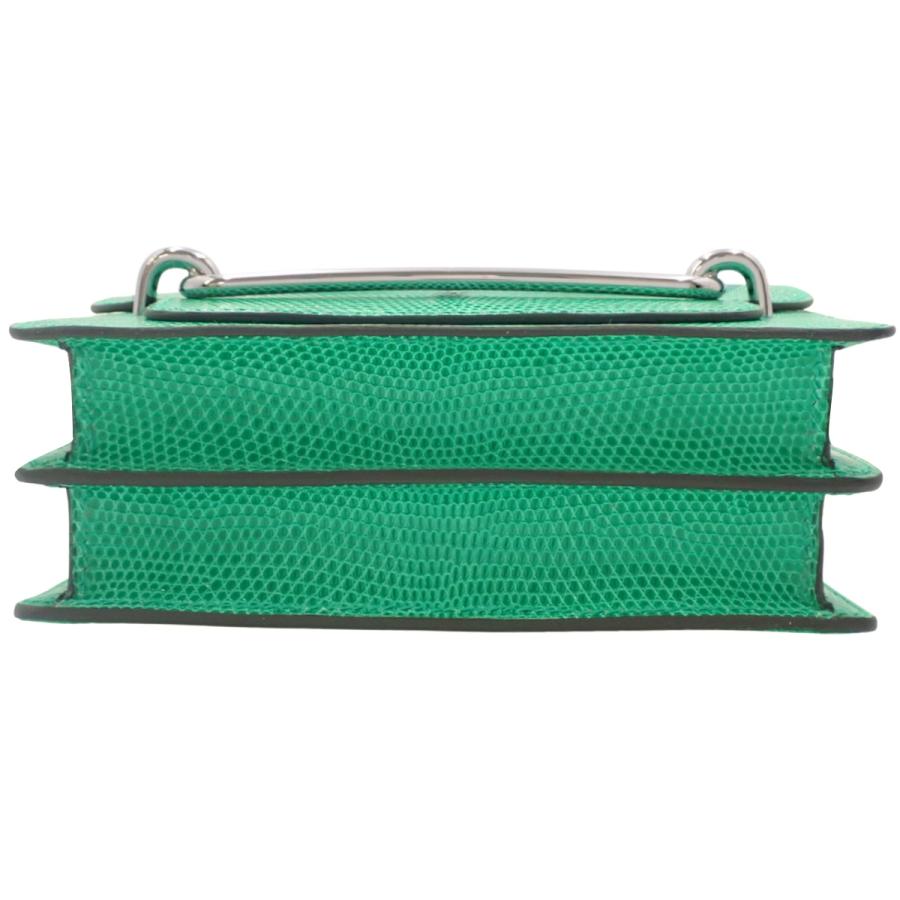 HERMES(エルメス) ロウリス ルリ ミニ ミント グリーン緑 リザード パラジウム金具 シルバー金具 U刻印 ショルダーバッグ 肩掛け 斜め掛け レディース 40802173184【中古】【アラモード】 HERMES（エルメス） ロウリス ルリ ミニ ミント グリーン緑 リザード