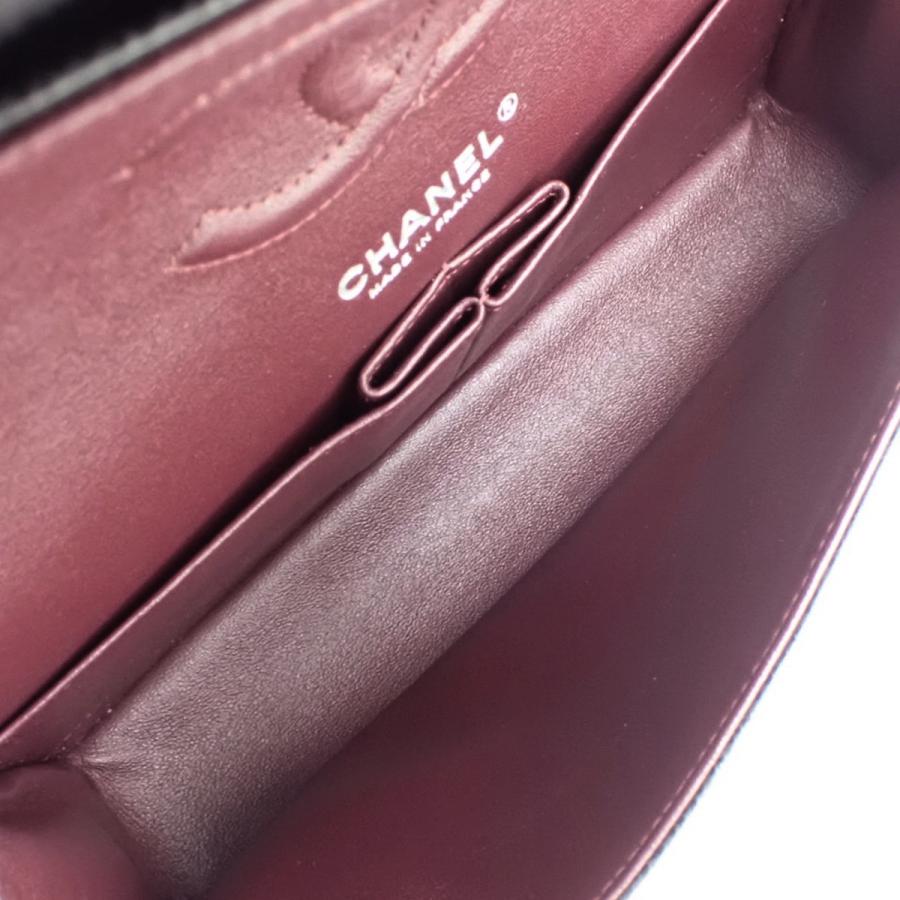 CHANEL(シャネル) マトラッセ ココマーク Wフラップ25 チェーンショルダーバッグ ショルダーバッグ 2WAY 肩掛け 斜め掛け ダブルフラップ キャビアスキン ブラック黒 シルバー金具 レディース 40802173378【中古】【アラモード】 CHANEL（シャネル） マトラッセ ココマーク Wフラップ25 チェーン