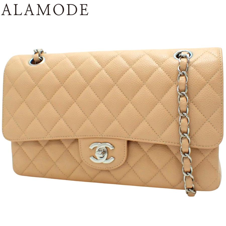 美品✨ シャネル ココマーク マトラッセ レディース 24cm相当 CHANEL（シャネル） マトラッセ ココマーク Wフラップ25 チェーン