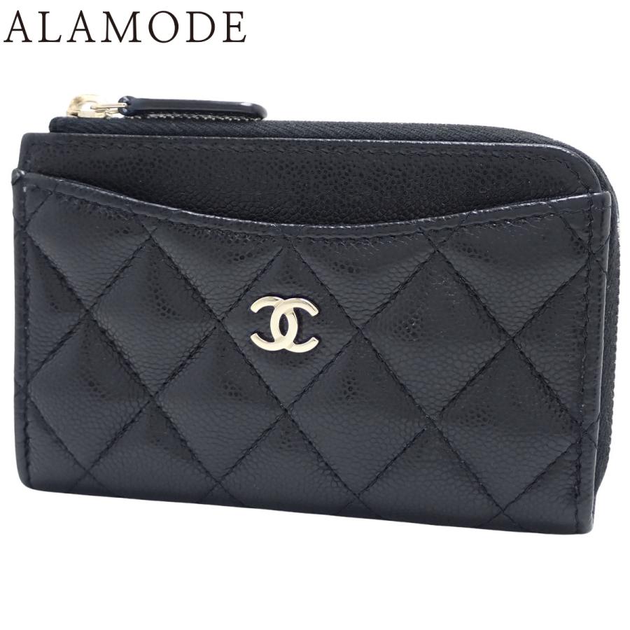 シャネル マトラッセ ココマーク シルバー金具 ケース カードケース フラグメントケース ブラック ラムスキン CHANEL 【中古】 CHANEL（シャネル） マトラッセ ココマーク フラグメントケース カード