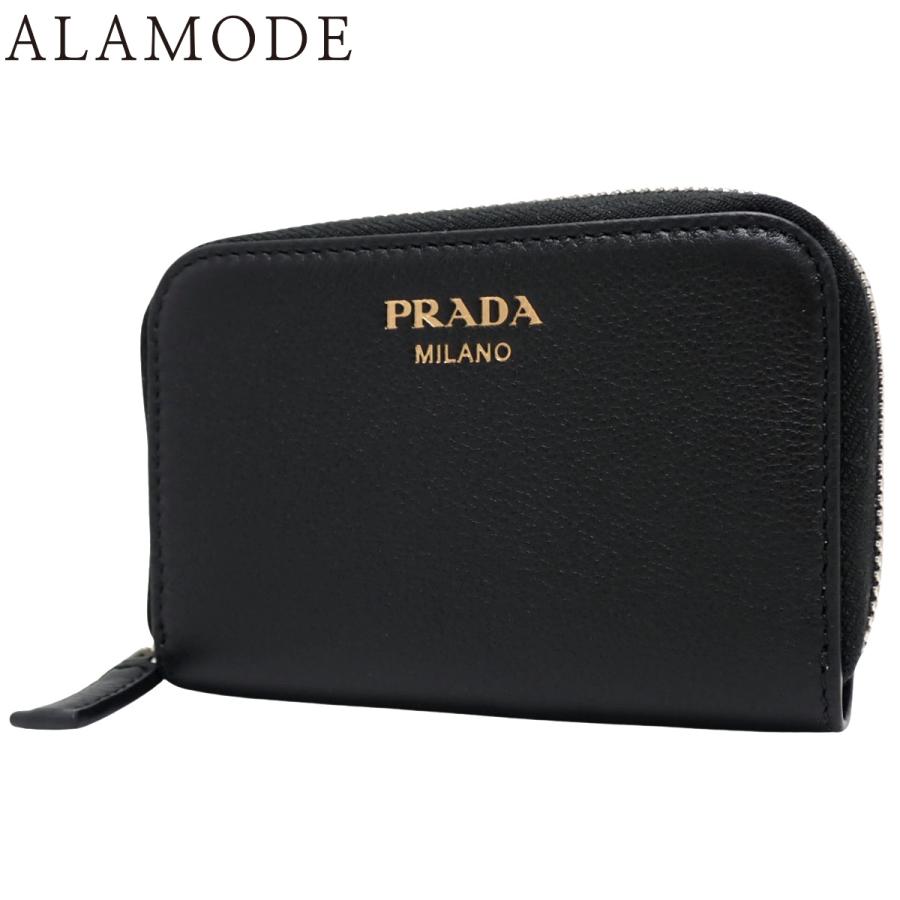 PRADA ブラックレザー 小銭入れ ケース PRADA（プラダ） ロゴ コインパース コインケース レザー NERO ネロ
