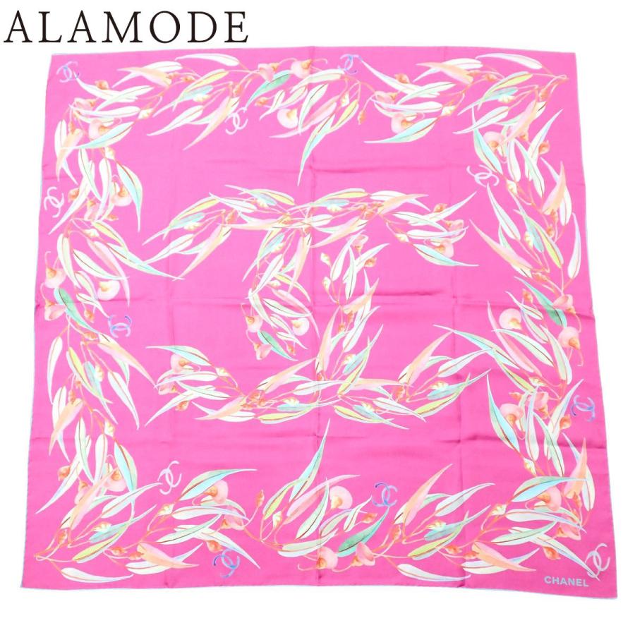 CHANEL(シャネル) ココマーク スカーフ 大判 シルク ピンク マルチカラー レディース 40802175348【中古】【アラモード】 | CHANEL