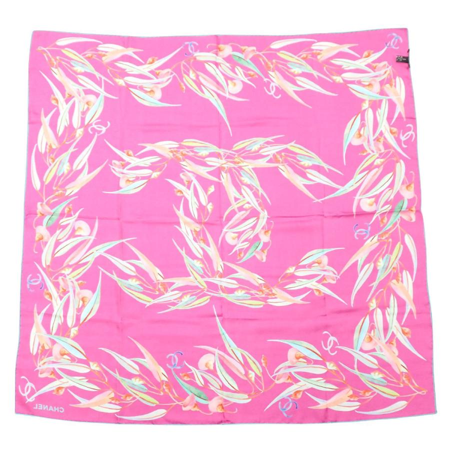 CHANEL(シャネル) ココマーク スカーフ 大判 シルク ピンク マルチカラー レディース 40802175348【中古】【アラモード】 | CHANEL | 01