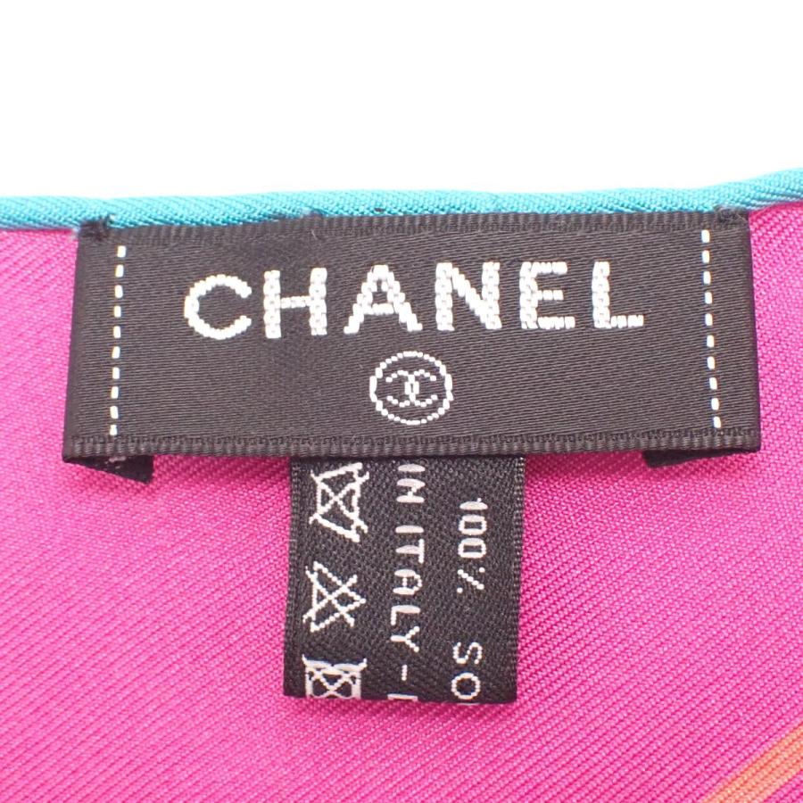 CHANEL(シャネル) ココマーク スカーフ 大判 シルク ピンク マルチカラー レディース 40802175348【中古】【アラモード】 | CHANEL | 03