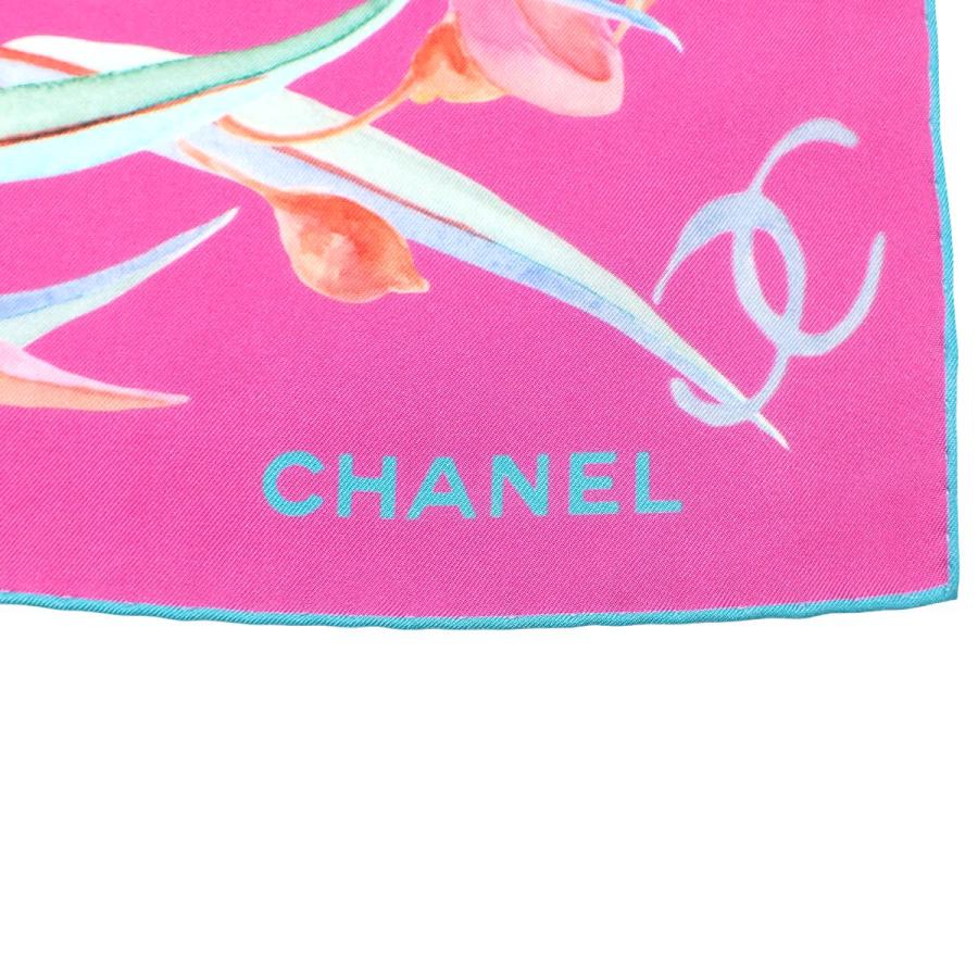 CHANEL(シャネル) ココマーク スカーフ 大判 シルク ピンク マルチカラー レディース 40802175348【中古】【アラモード】 | CHANEL | 04