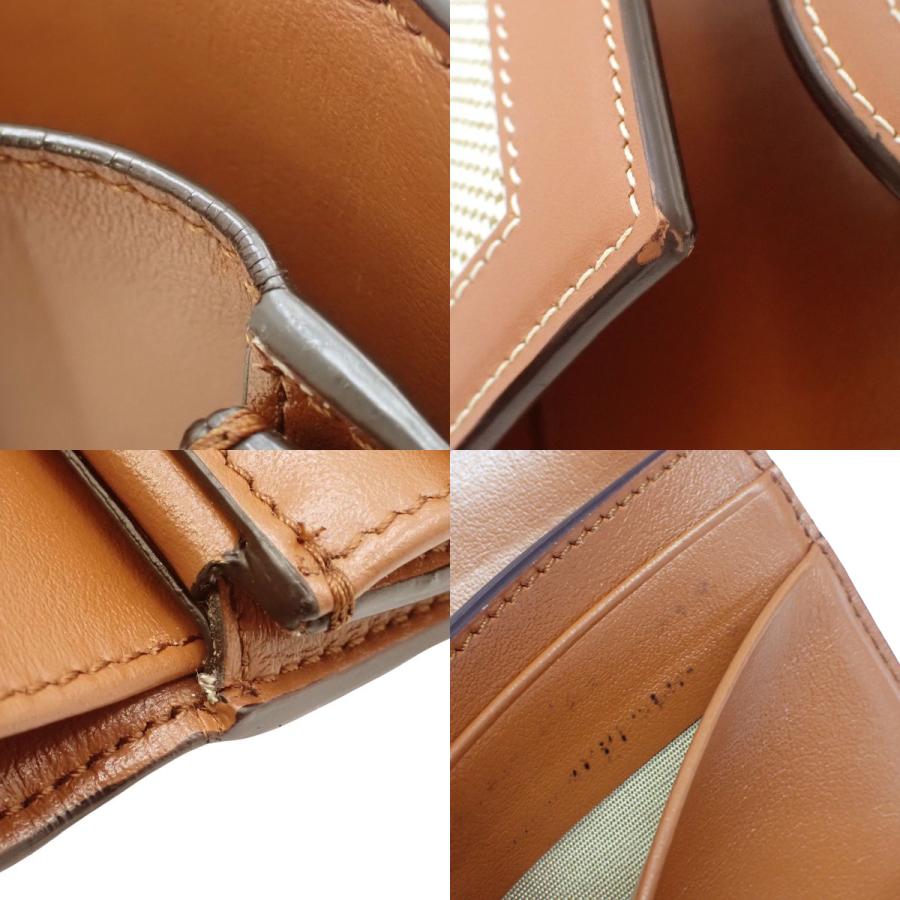 セリーヌ トリオン スモールフラップウォレット コンパクト財布 カーフ キャンバス ナチュラル タン 10D782DB2 40802175355【アラモード】 | CELINE | 05