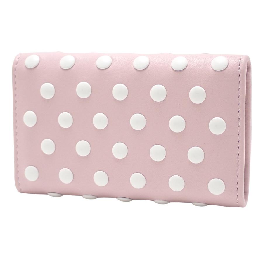 miu miu（ミュウミュウ） ドット 6連キーケース レザー ピンク